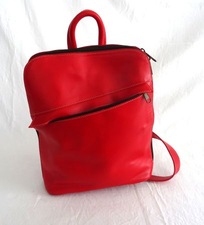 Smarter Lederrucksack rot (NP EUR 140)