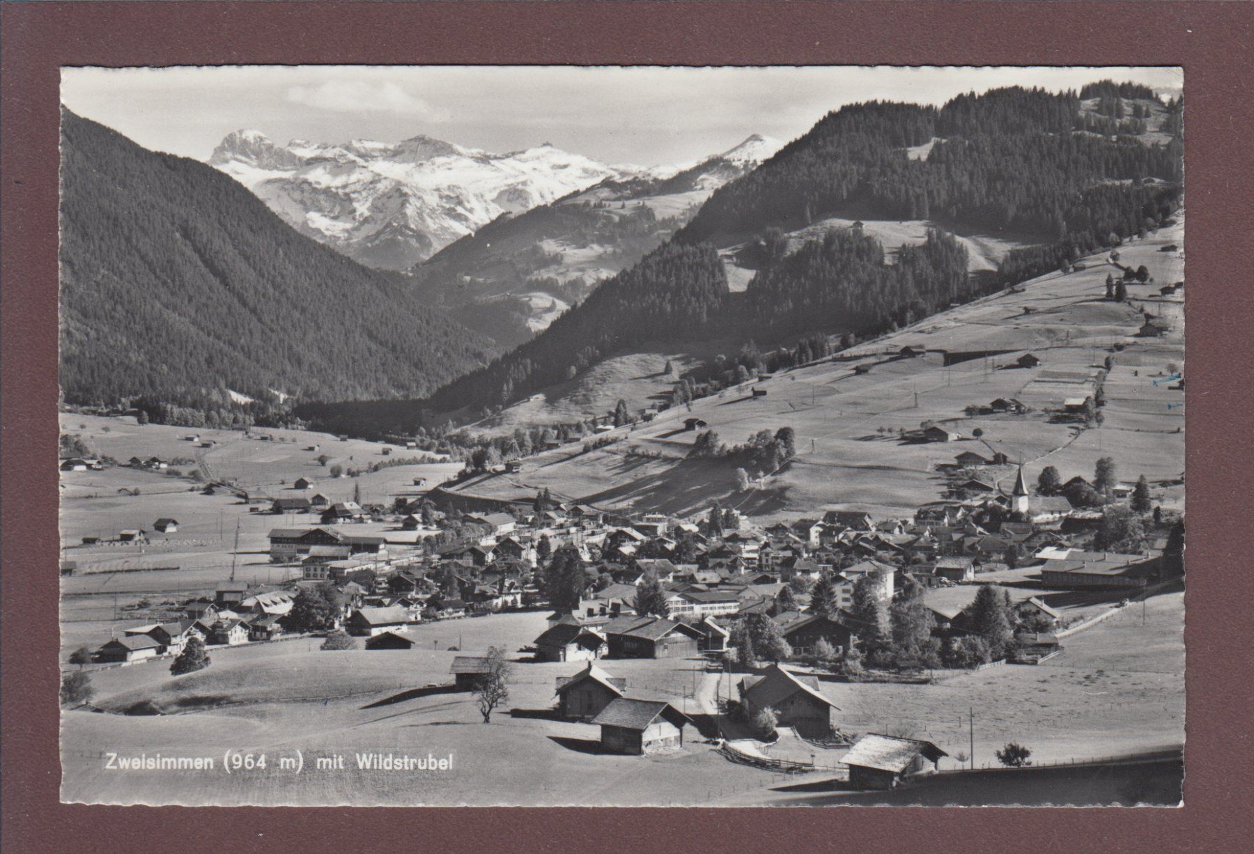 Cartoline postali: ZWEISIMMEN - Wildstrubel - 1962 – Usato da Pully venduto da nicecards