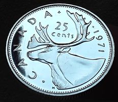 KANADA 25 CENTS 1971 UNZ.