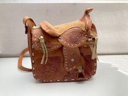 Wunderschöne Vintage Saddle Horse Tasche,seltene Gelegenheit