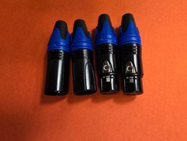 3 Pin XLR Female Jack 2 piece & 2 piece Male Plug 3 Pole