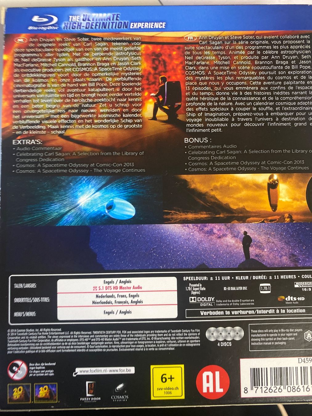 Tous les DVDs: Cosmos A Spacetime Odyssey Blu-ray Box Set 4 Discs – D'occasion à Le Brassus par cinema13 1