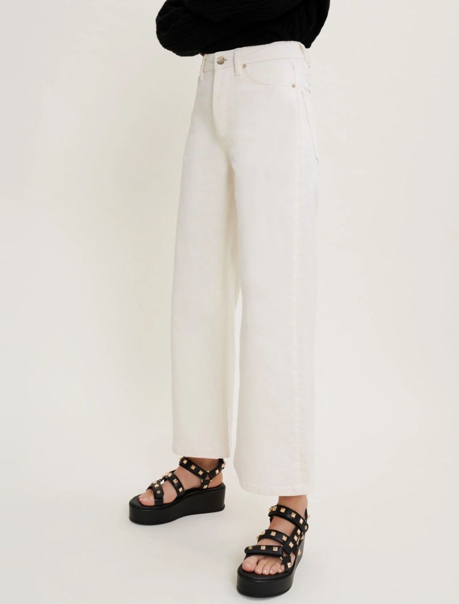 Maje Jeans: Maje - Wide Leg Jeans - Ecru – Nuovo (secondo la descrizione) da Bern venduto da zoe_g6g6 1