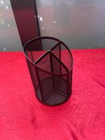 Stiftenhalter aus Metall schwarz Neu ca 15x10cm