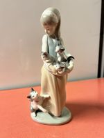 Lladró Figur Mädchen mit Kätzchen, Top Zustand!