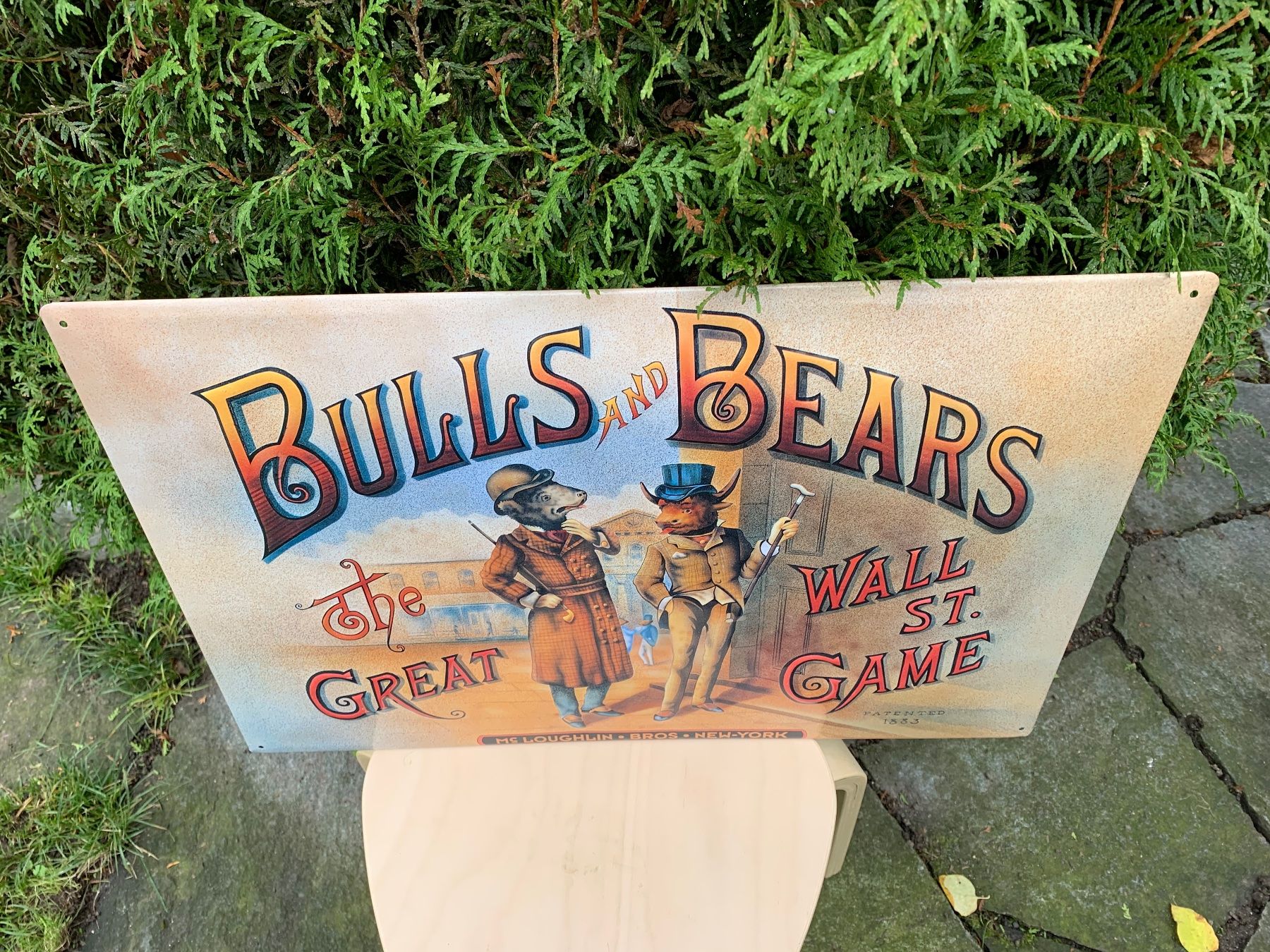 Insegne: seltenes Bulls and Bears Blechschild – Usato da Feldbach venduto da Olive1 8