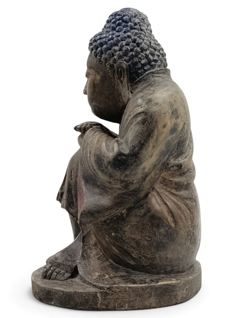 Figuren: Antike Buddha-Statue Holz 19 Jh. – Gebraucht aus Hochfelden von Historium 7
