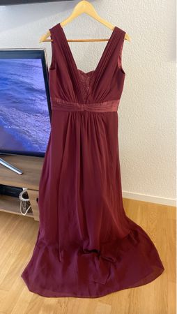 Elegantes Abendkleid Gr. 38 Burgunderrot Festkleid