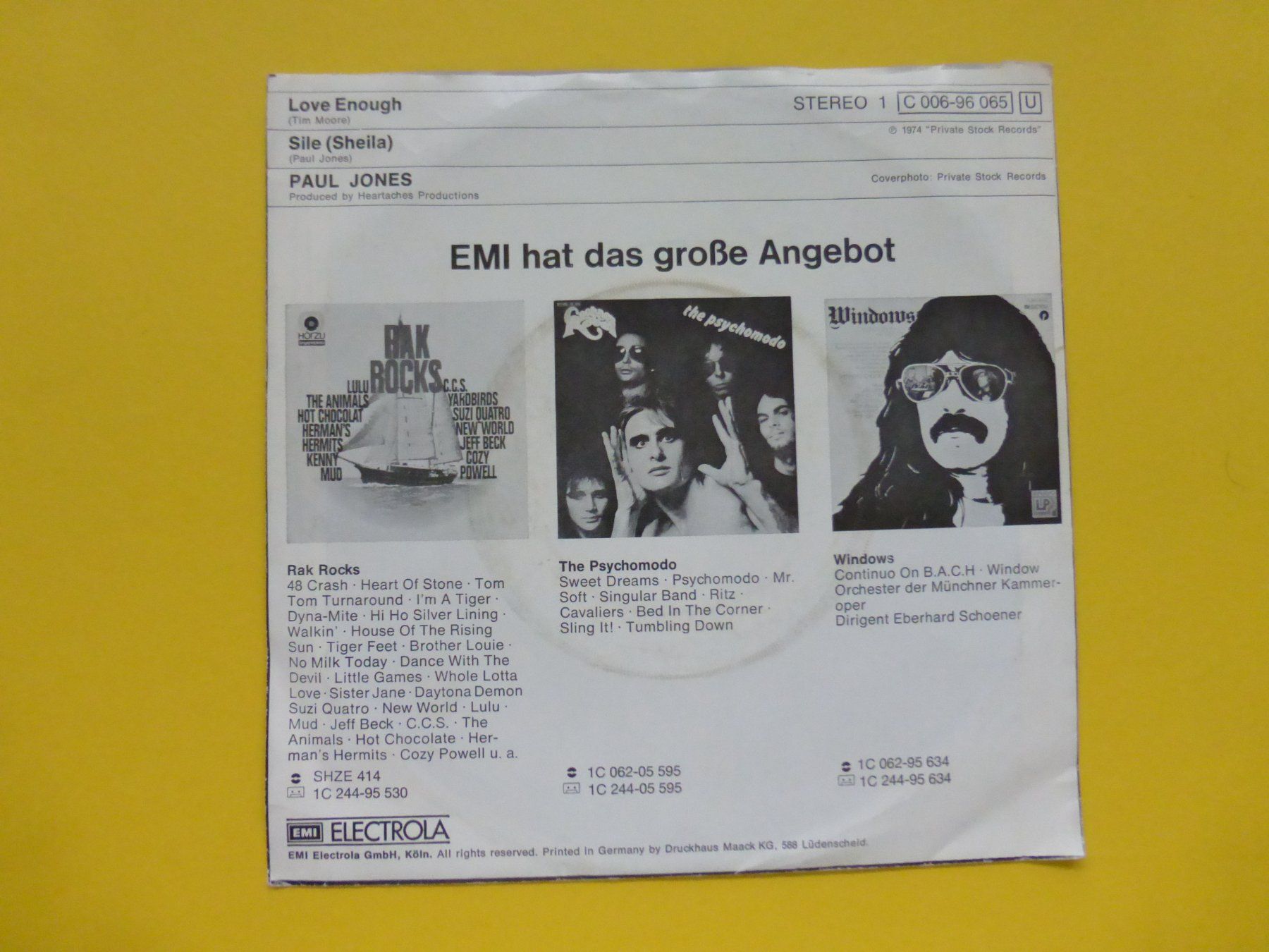 Dischi in vinile: Paul Jones – Love Enough – Usato da Zürich venduto da Swiss57 1