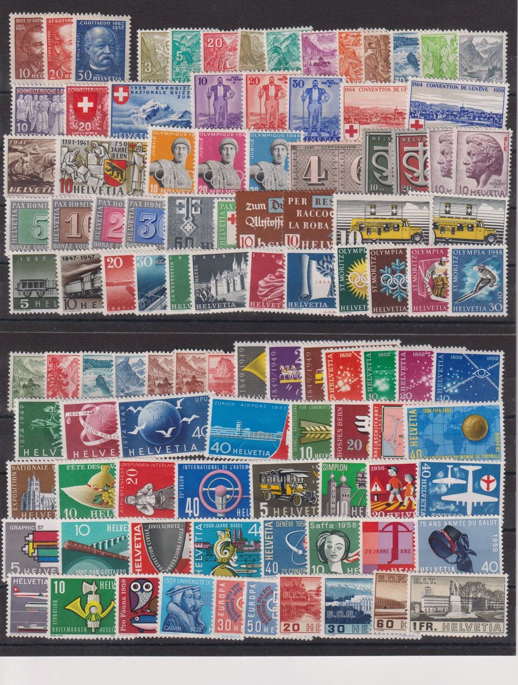 Tutti i francobolli: Schweiz: Lot alter; postfrischen Marken / 2 Steckkarten – Nuovo (secondo la descrizione) da Dällikon venduto da Minita