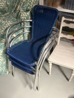 3x Stuhlset für Balkon/Garten, dunkelblau,stapelbar