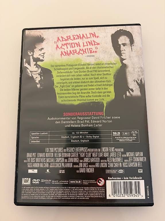 Tutti i DVDs: Fight Club  DVD – Usato da Dietikon venduto da Julia.obers 1