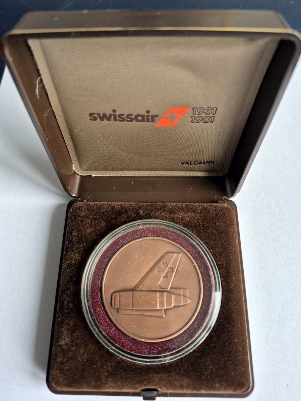 Medaglie: SWISSAIR Bronce Gedenktaler – Nuovo e nell'imballaggio originale da Glattbrugg venduto da coronado03 1
