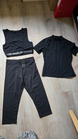 Sport Set Tally Weijl schwarz gebraucht Grösse S
