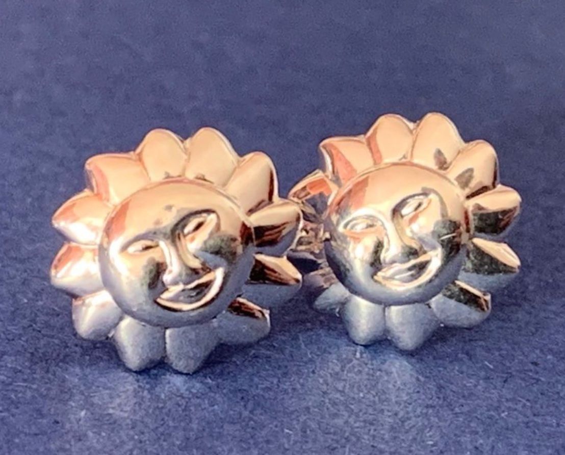 Orecchini pendenti & Orecchini a lobo: Sonnen Ohrstecker silber! Sun – Usato da Dittingen venduto da Bellevista