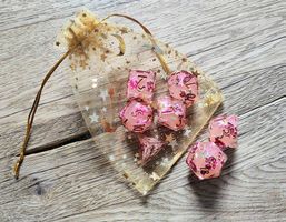 Set de dés JDR Fleurs neufs