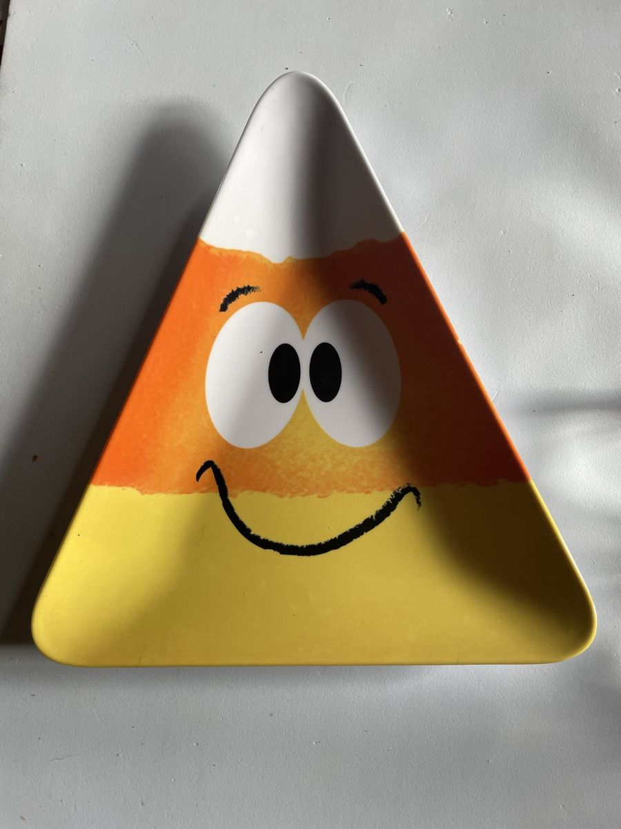 Servierplatten: Funny Halloween Candy Corn Serving Tray Platter – Neu (gemäss Beschreibung) aus Buttikon SZ von trzurigo