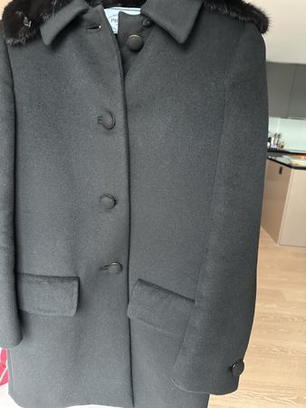 Prada Wollmantel Gr. 46 mit Nerzkragen