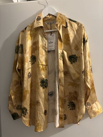 Zara Bluse Seide, XS/S, Neu mit Etikett