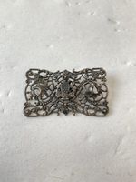 Ancienne broche en filigrane, argenté 