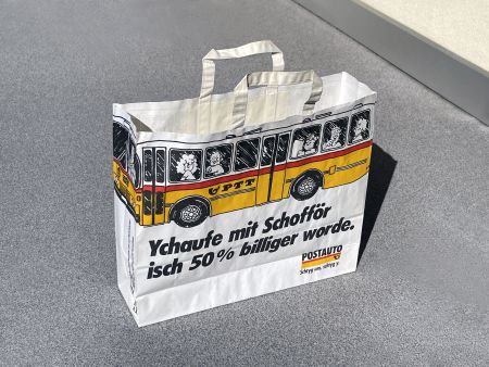 Postauto Reisepost PTT Saurer FBW Werbeartikel Papiertasche
