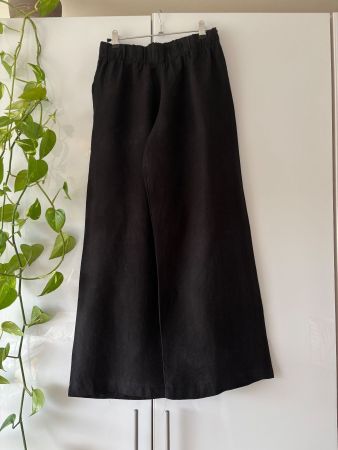 HANDMADE schwarze Leinenhose