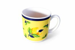 Kaffeetasse Gelb mit Zitronenmotiv – Keramik