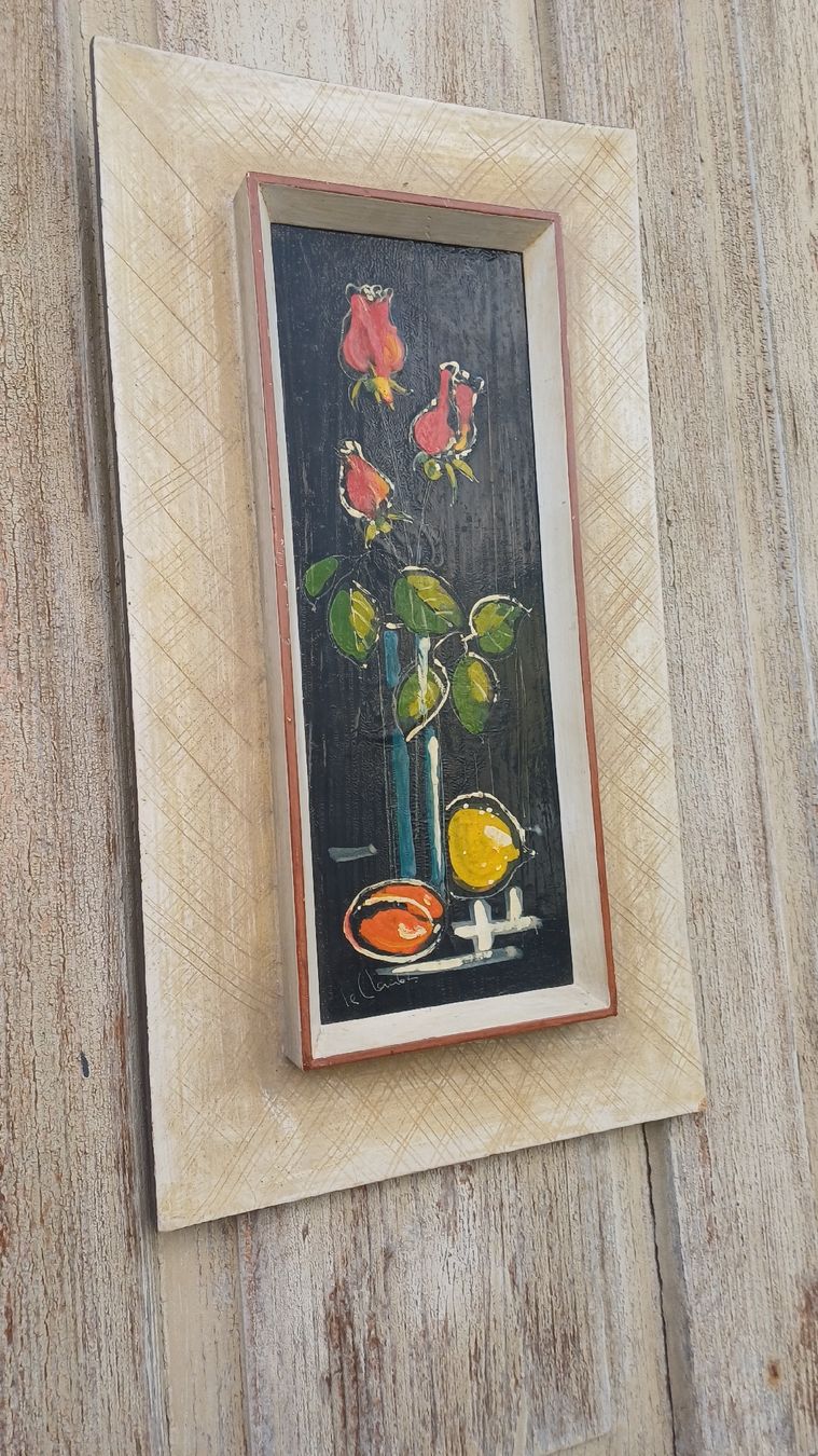 Posters & Illustrations: Blumenbild 60er Handbemalt  – D'occasion à Flawil par Naphtali 2