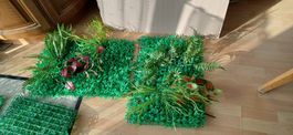 DécorationFlor(6pce+dekor)oder Grüner Rassen-Teppich Balkon!