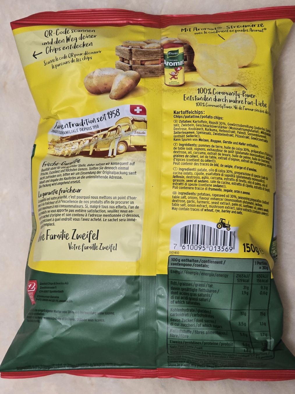 Zweifel Aromat Chips, Original, ungeöffnet, MHD 23.03.2026 (Neu und ...