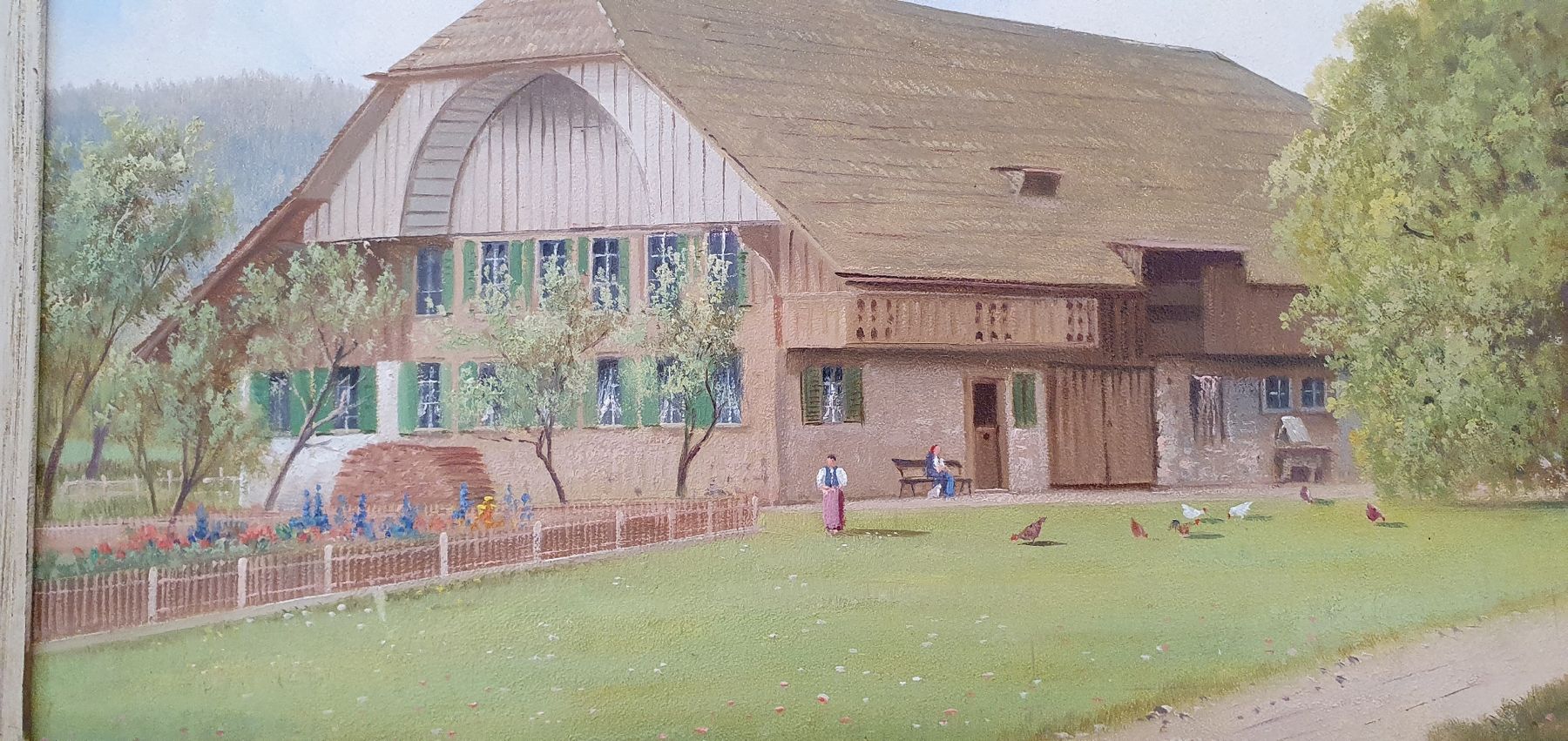 Dipinti: Gemälde - Berner Bauernhaus - Signiert – Usato da Kreuzlingen venduto da Rschweiz1 2