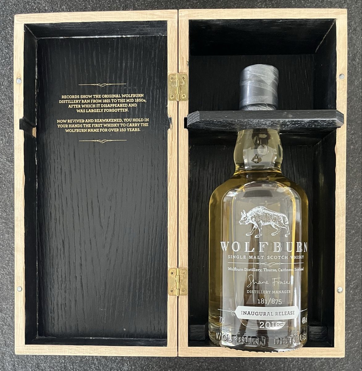 Wolfburn Bevande alcoliche: Wolfburn Inaugural Release 2016 – Nuovo e nell'imballaggio originale da Roggwil BE venduto da lordlochaber