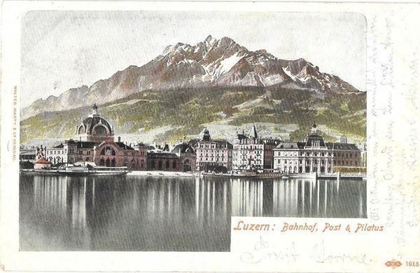 Cartes postales: Luzern Bahnhof, Post, Pilatus + Schiff – D'occasion à Olten par clotaldi