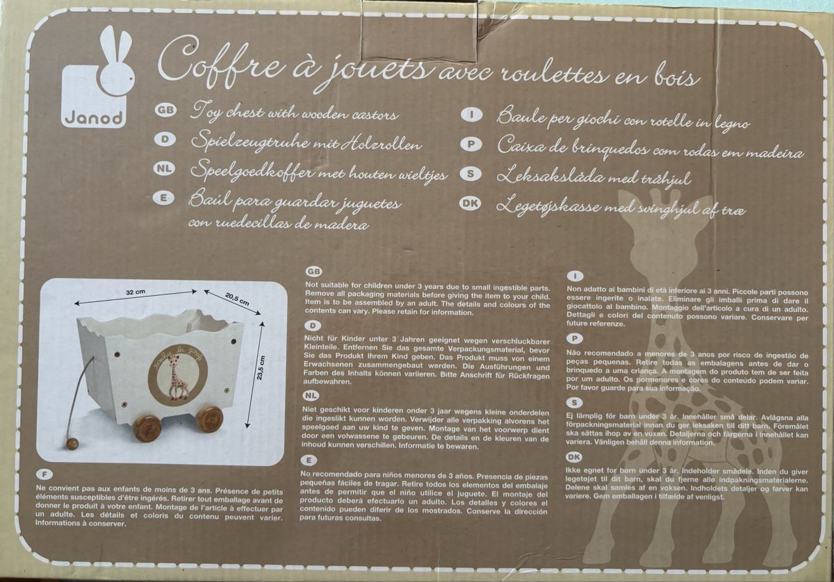 Janod Giocattoli: Coffre à jouets Sophie la Giraffe, marque Janod – Nuovo e nell'imballaggio originale da Cudrefin venduto da sdz_trl6 2