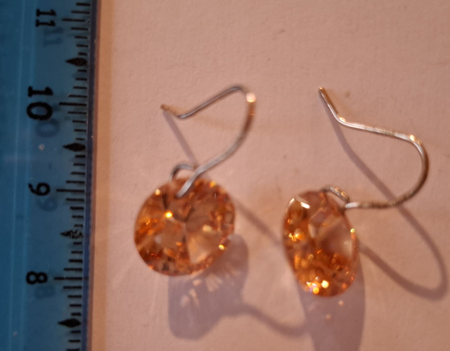 Ohrringe & -stecker: Ohrhänger, hellbraune Glitzersteine, 925 Silber – Gebraucht aus Urtenen-Schönbühl von nerdgirl 2