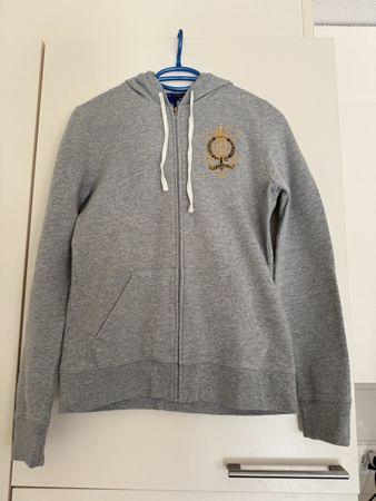 Ralph Lauren Zip-Hoodie, Gr. S, grau - Stylisch durch den He