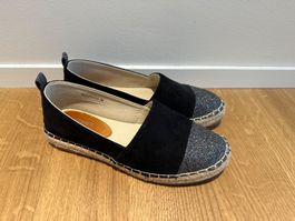 Jenny Fairy Espadrilles, Gr. 36, Schwarz, Glitzer, Top!