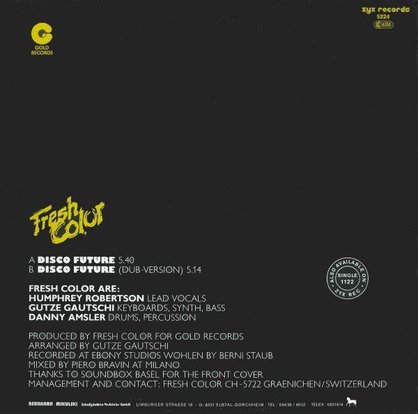 Vinyles: Fresh Color Disco Future CH Band 12" Maxi 1985 – D'occasion à Thun par Pemoya 1