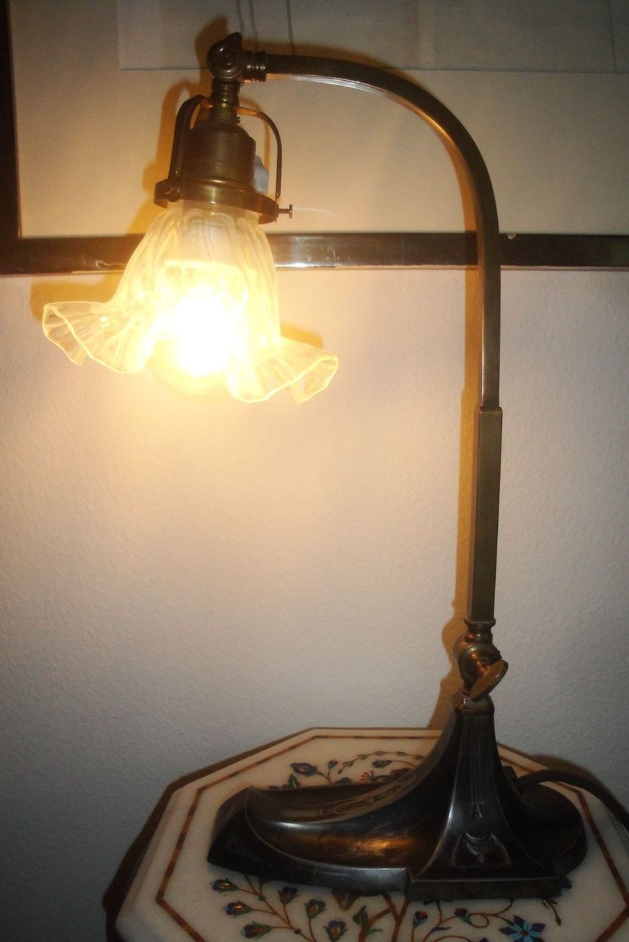 Lampen: Jugendstil Tischleuchte Opalglas – Gebraucht aus Zürich von Paykan 2