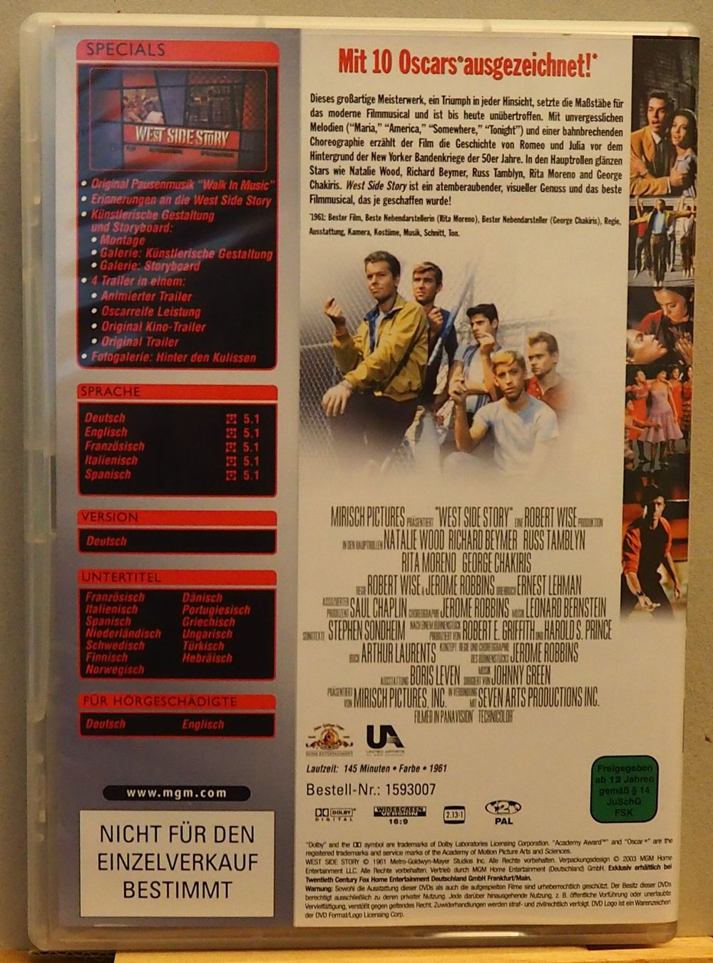 Tutti i DVDs: West Side Story 1961 / Special Edition / 2 DVDs & Scriptbuch – Usato da Chur venduto da dluli 2