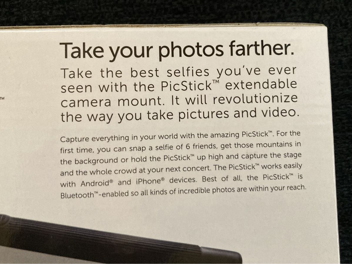Staffe: PicStick Selfie Stick mit Bluetooth neuwertig – Nuovo (secondo la descrizione) da Vinelz venduto da Viewfinder84 4