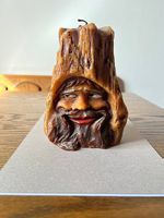 Kerze: Vintage Waldschrat Motivkerze (70er Jahre)