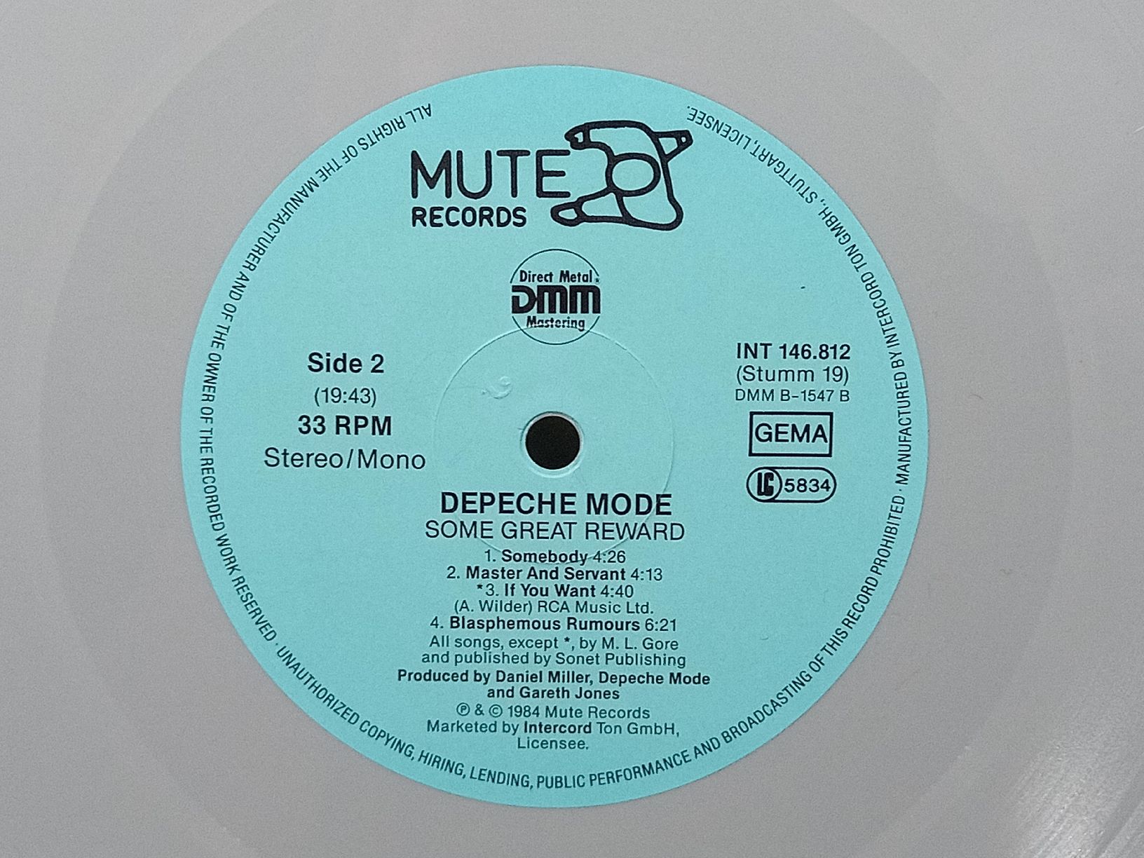 Dischi in vinile: Depeche Mode "Some Great Reward" Graue Vinyl LP 1984 – Usato da basel venduto da markusb07 9