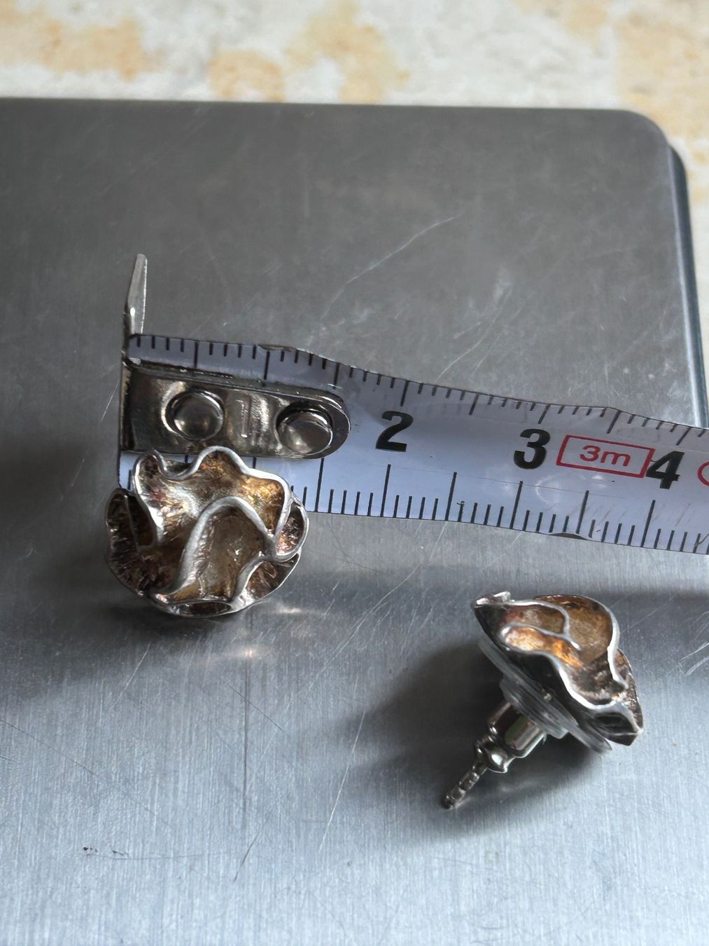 Orecchini pendenti & Orecchini a lobo: Silber Ohrstecker Pfingstrosen /ROSEN – Usato da Laufen venduto da Bellebellezza 8