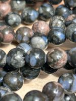 Abverkauf!!! Strang echte Glaucophane Kugeln 8 mm