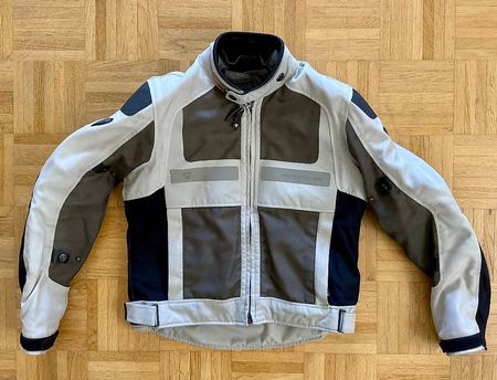 leichte Motorradjacke von Revit, Grösse 48, grau-grün