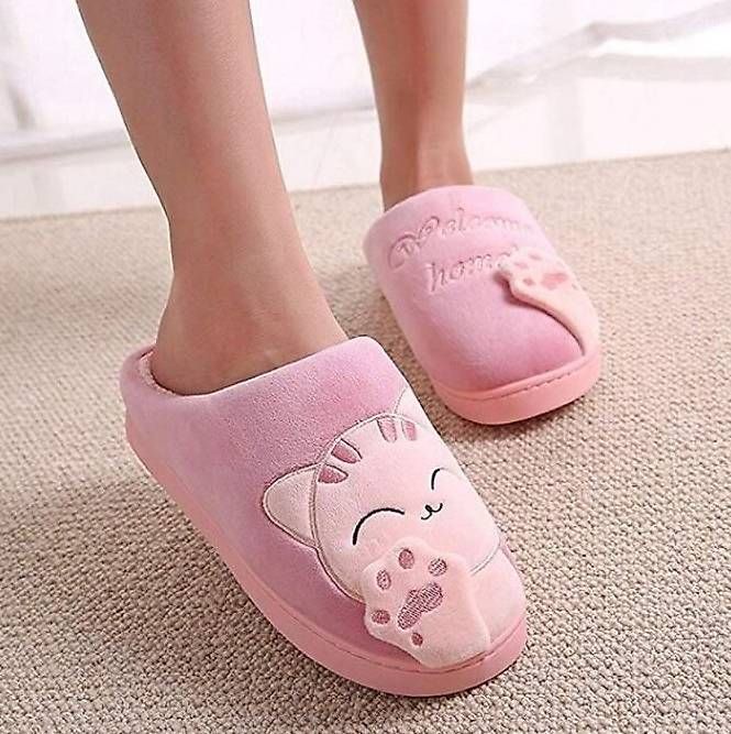 Scarpe da donna: Flauschige Katzenhausschuhe – Usato da Meisterschwanden venduto da Codys-Shop 2
