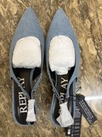 Replay ADLER denim kitten heels 