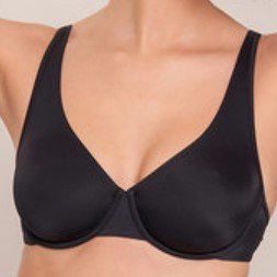 Naturana Damen-BH Mit Weichen, Gepolsterten Körbchen – Bequem Für Den Alltag, Größe 85B, Schwarz, Verstellbare Träger