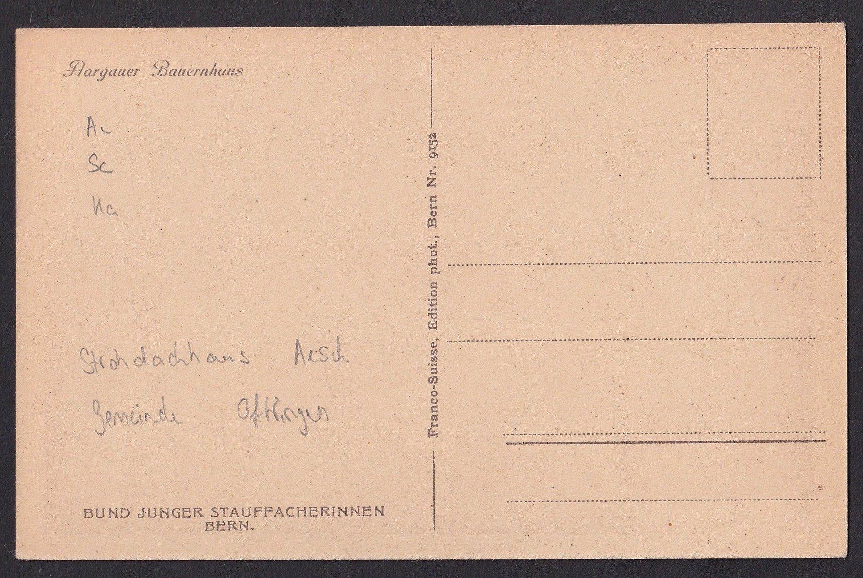Cartoline postali: Oftringen Aesch Aargauer Bauernhaus Strohdachhaus – Usato da Olten venduto da clotaldi 1